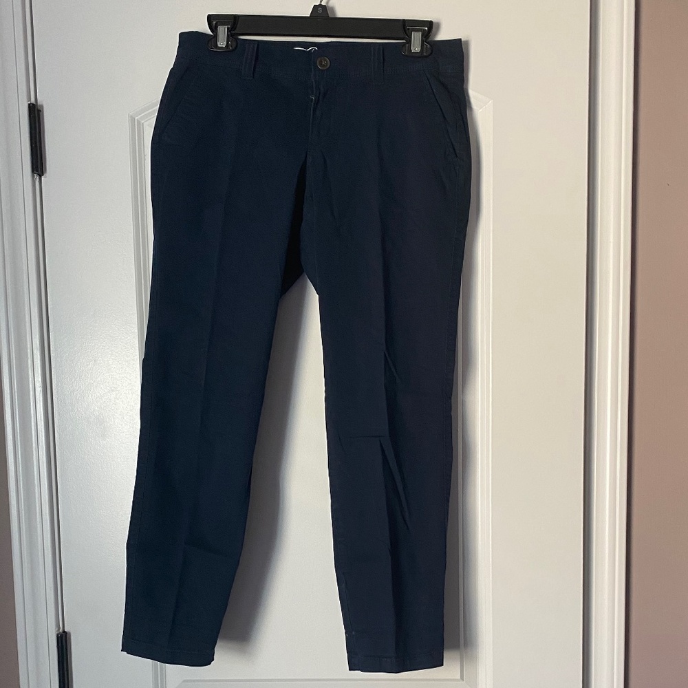 Old Navy Boyfriend Fit Cropped Pants Navy
